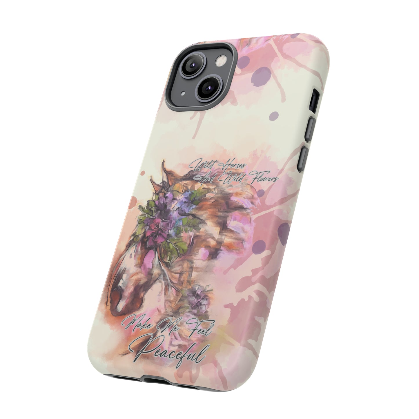 Romantic Equestrian Watercolor Horse Horse Lover Gift Study Tough Case Phone Case.