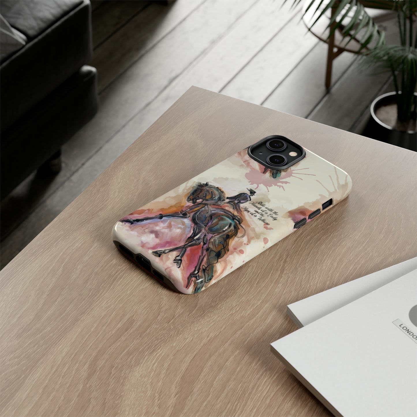 Raunchy Dressage Watercolor Horse Horse Lover Gift Study Tough Case Phone Case.