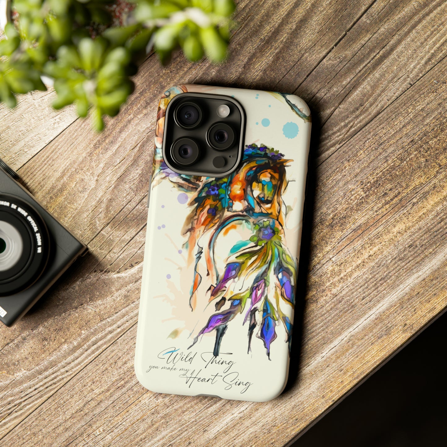Watercolor Horse Horse Lover Gift Study Tough Case Phone Case.