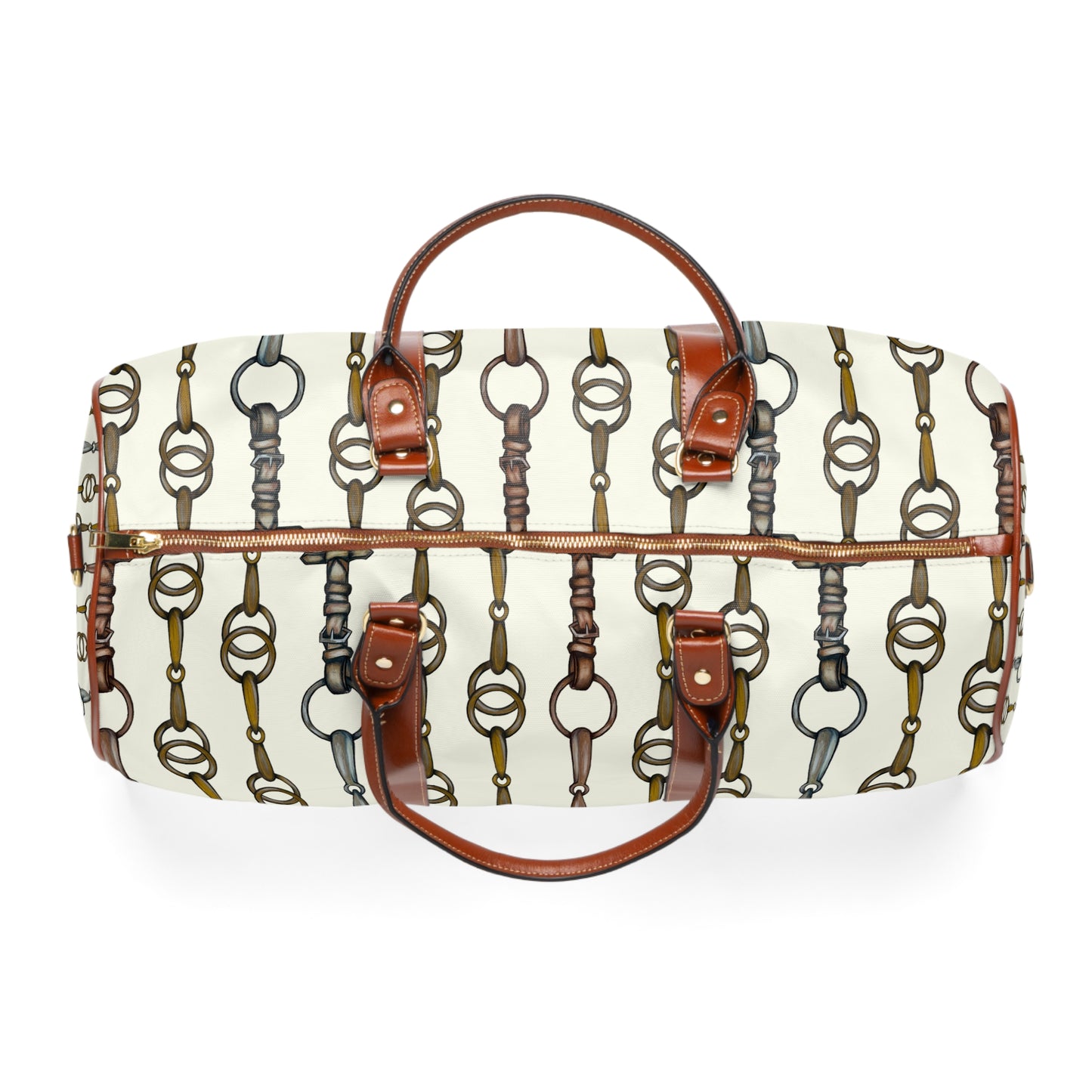 Snaffle Bit and Reins Design Waterproof Travel Bag