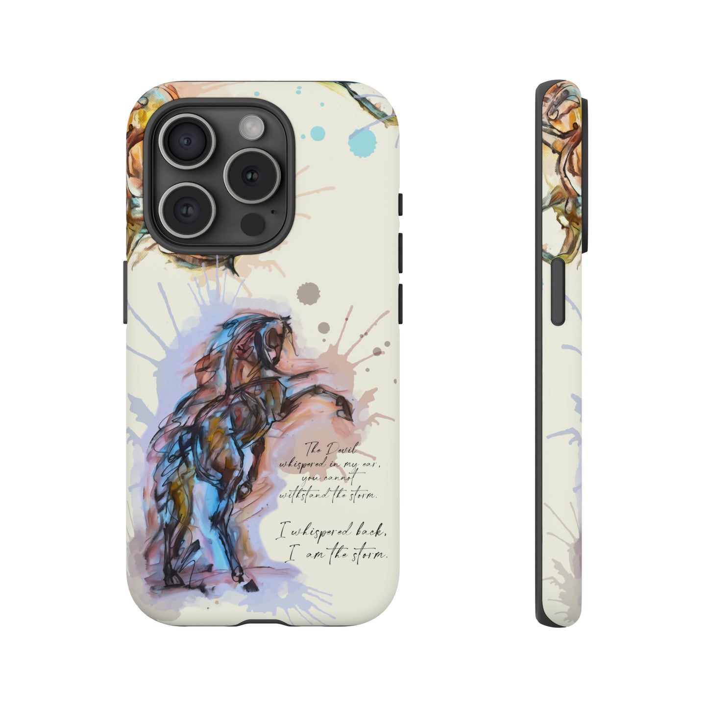 Inspirational Watercolor Horse Horse Lover Gift Study Tough Case Phone Case.