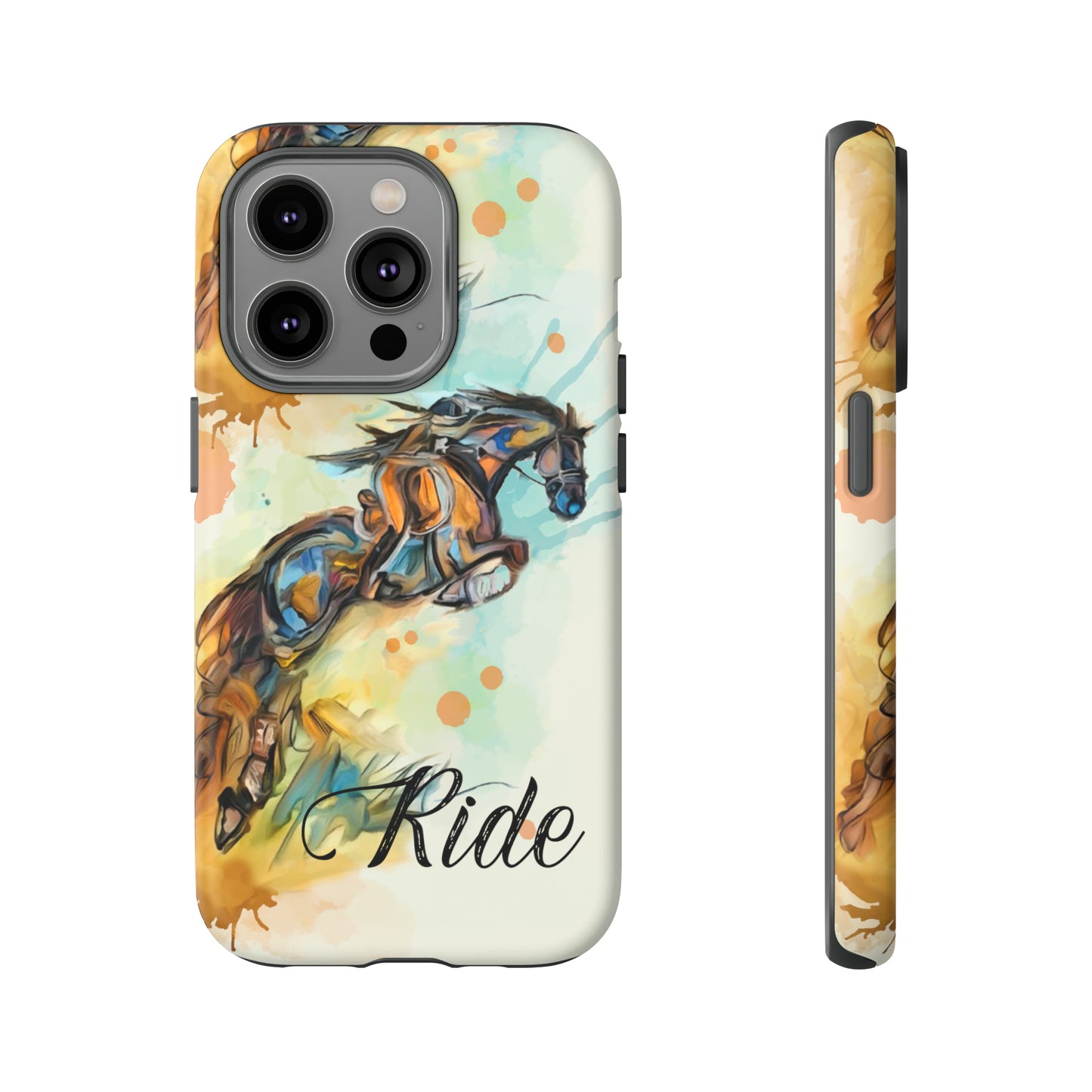 Water color Hunter Jumper Horse arena Study Tough Case Phone Case.