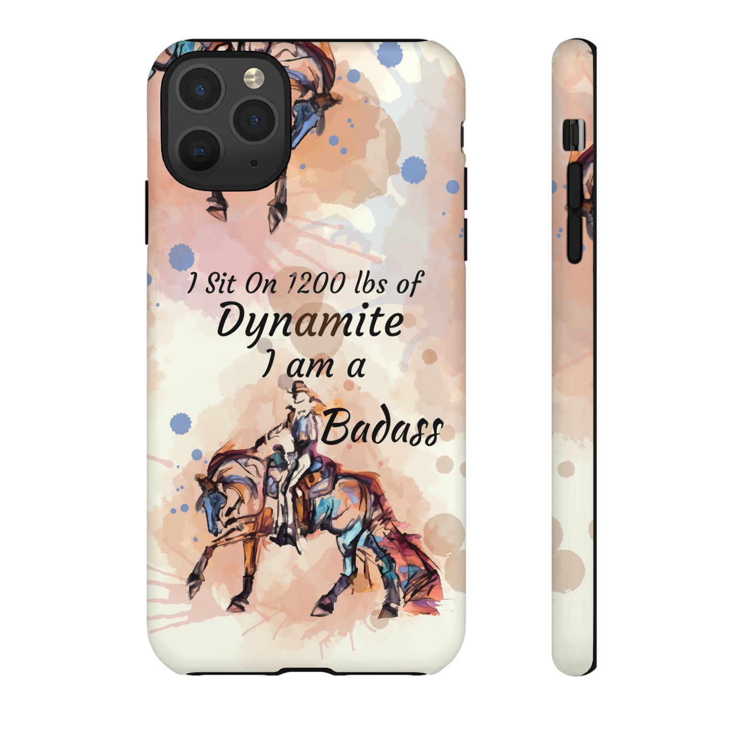 Swearing Western Watercolor Horse Horse Lover Gift Study Tough Case Phone Case.