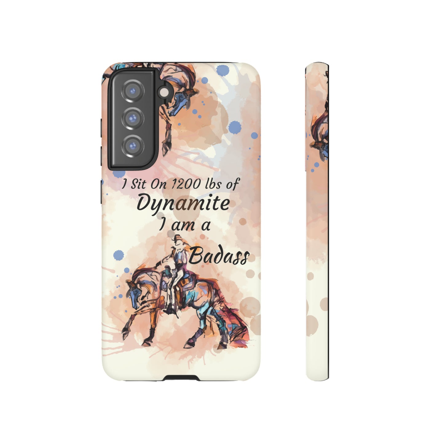 Swearing Western Watercolor Horse Horse Lover Gift Study Tough Case Phone Case.
