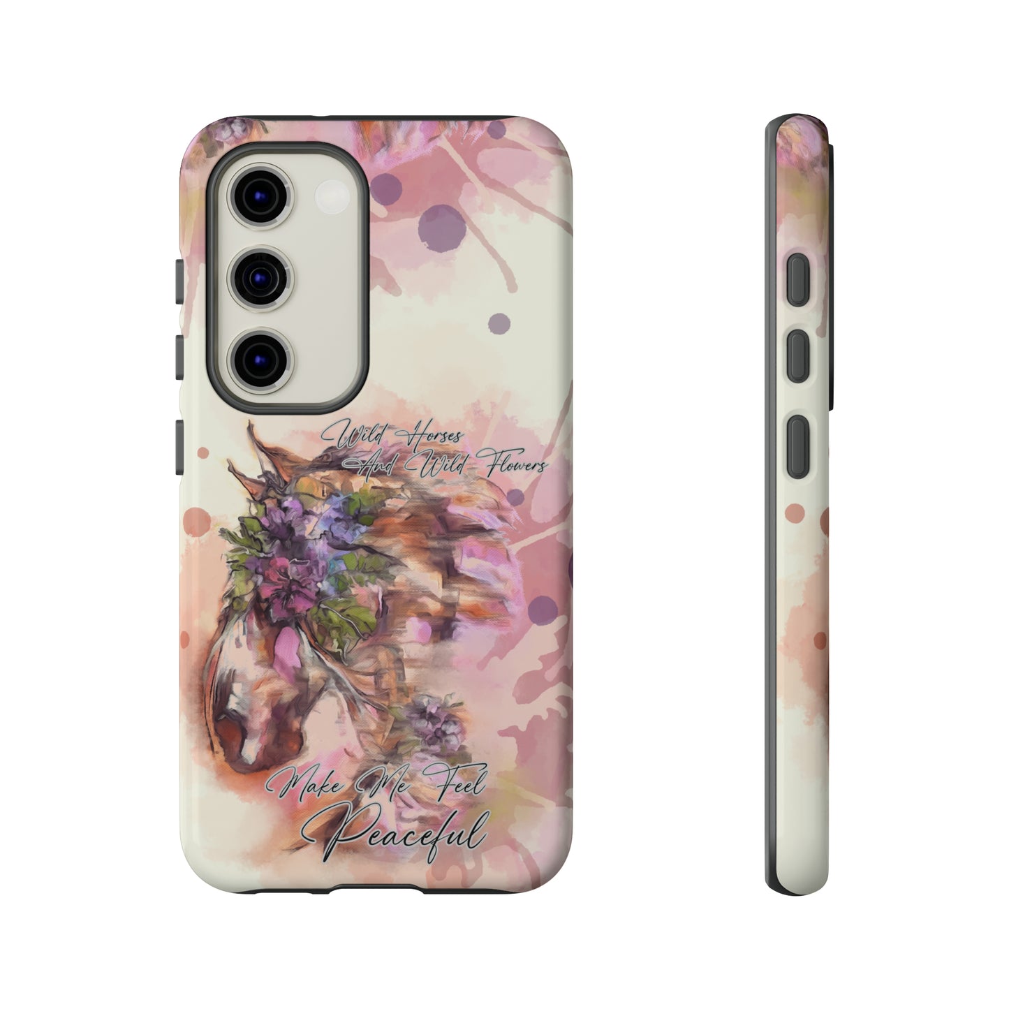 Romantic Equestrian Watercolor Horse Horse Lover Gift Study Tough Case Phone Case.