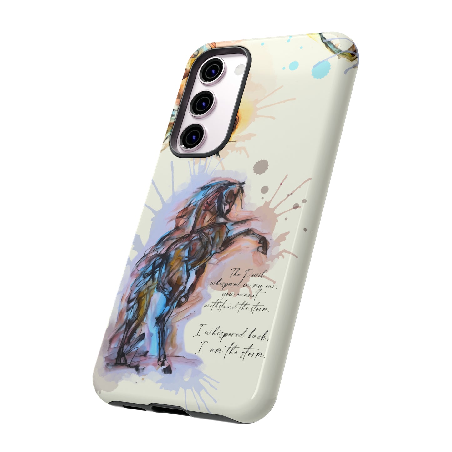 Inspirational Watercolor Horse Horse Lover Gift Study Tough Case Phone Case.