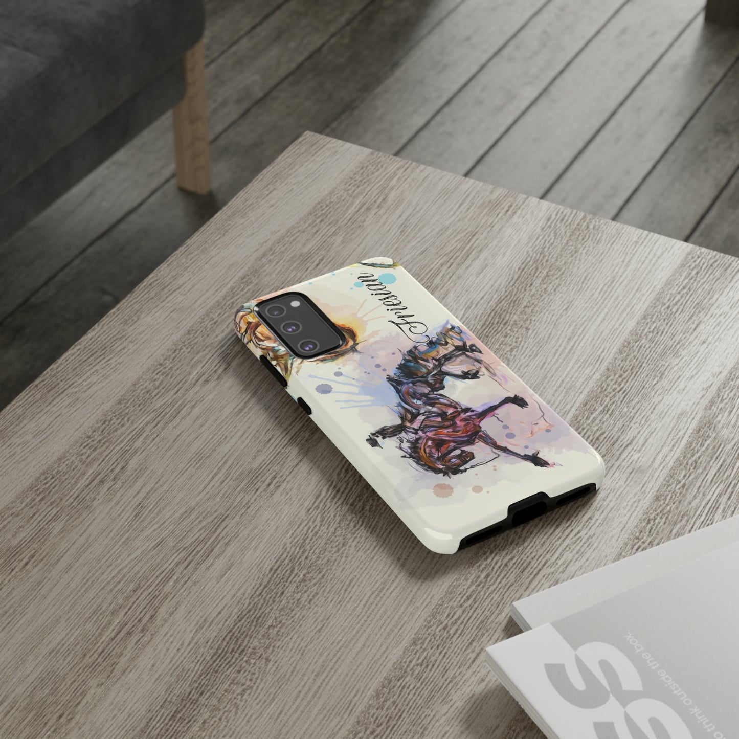 Friesian Watercolor Horse Horse Lover Gift Study Tough Case Phone Case.