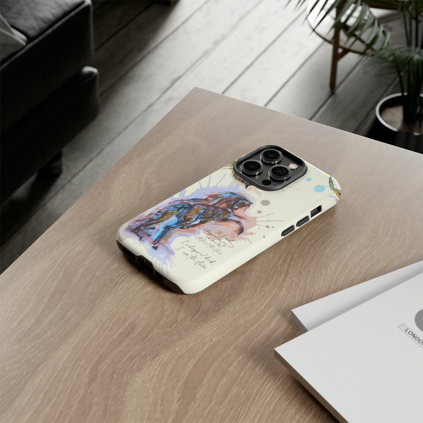 Inspirational Watercolor Horse Horse Lover Gift Study Tough Case Phone Case.