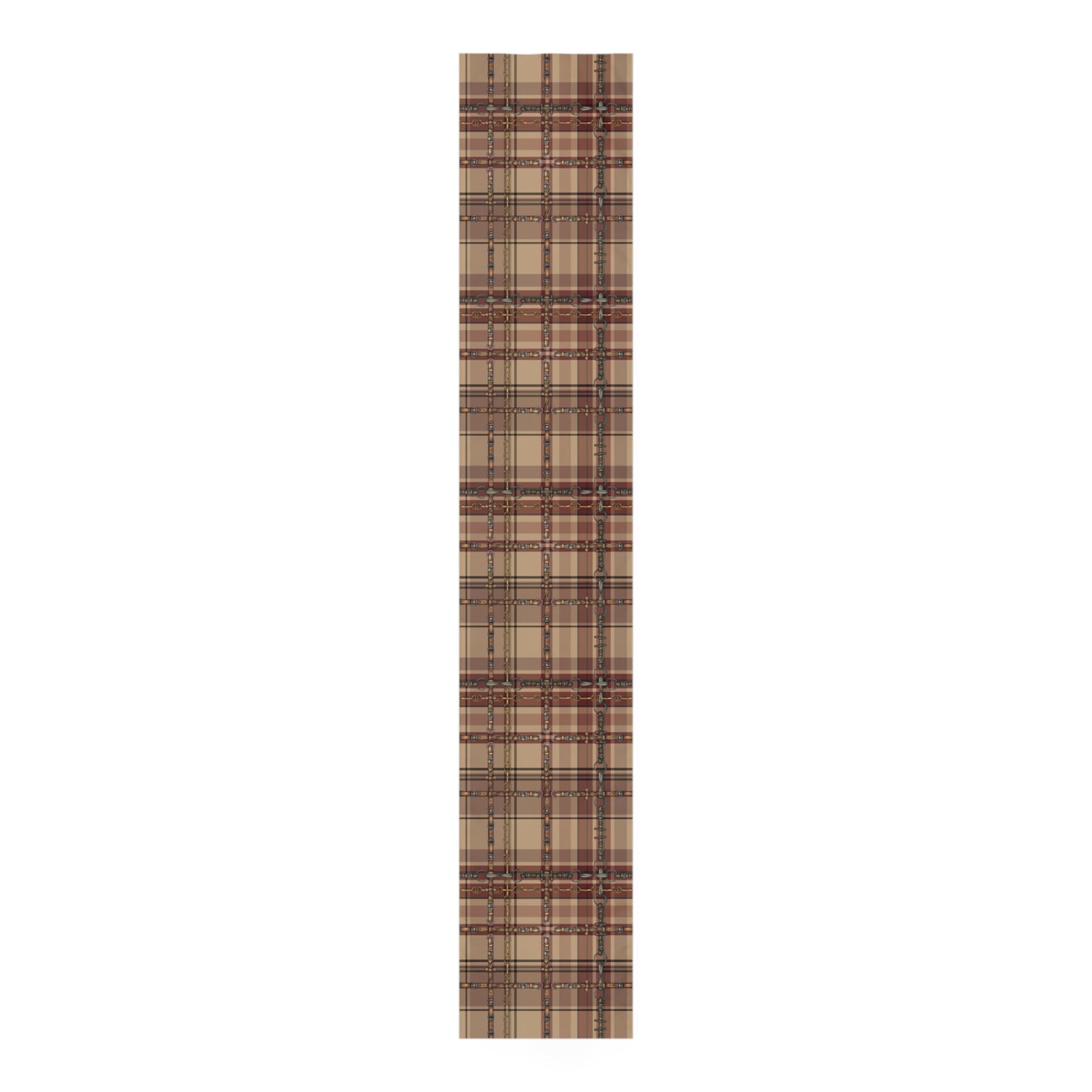 Christmas plaid with Bit overlay Motif Table Runner