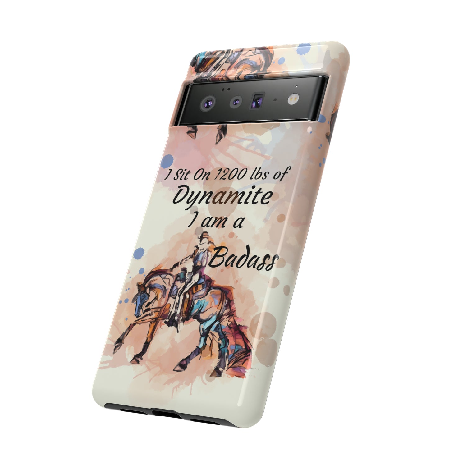 Swearing Western Watercolor Horse Horse Lover Gift Study Tough Case Phone Case.
