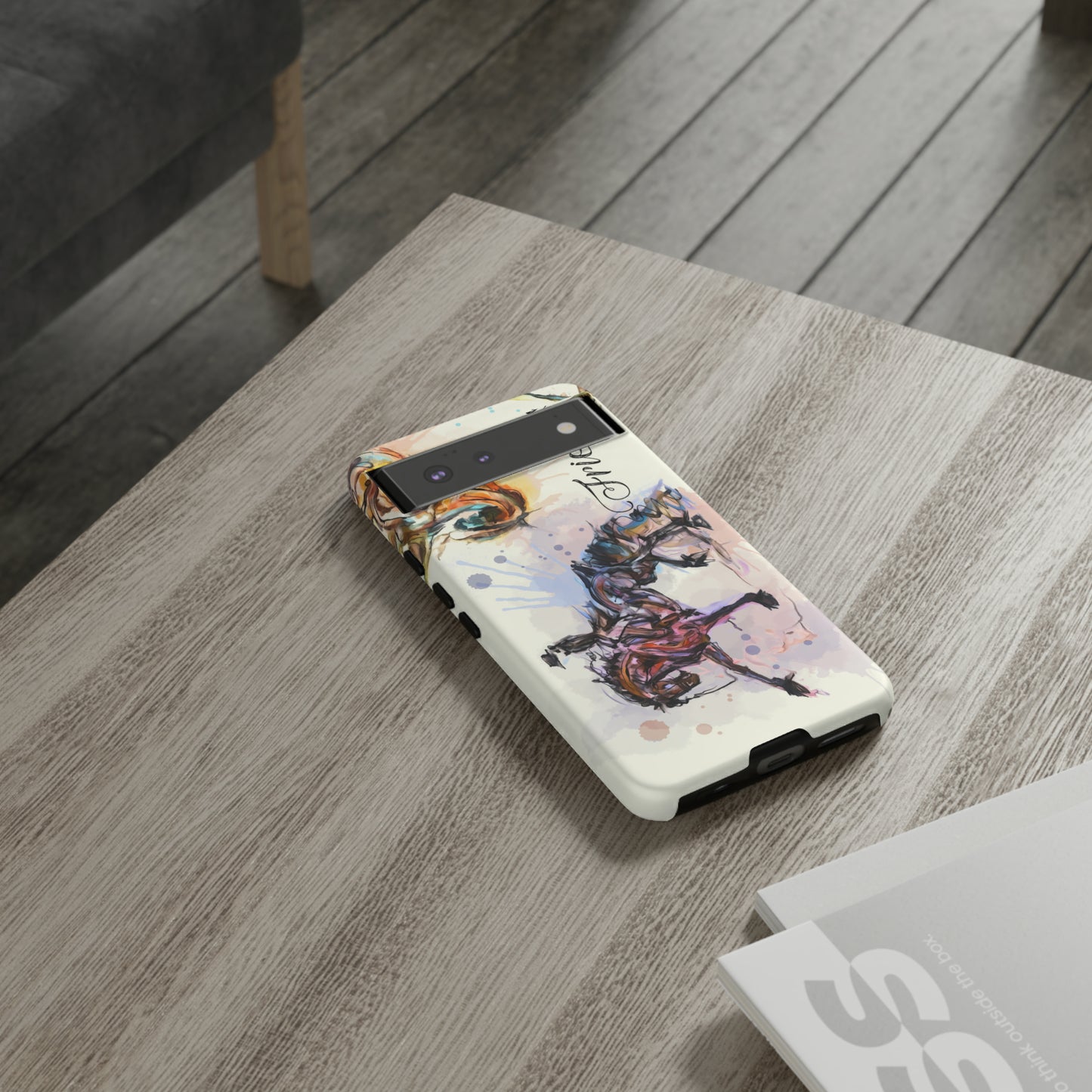 Friesian Watercolor Horse Horse Lover Gift Study Tough Case Phone Case.