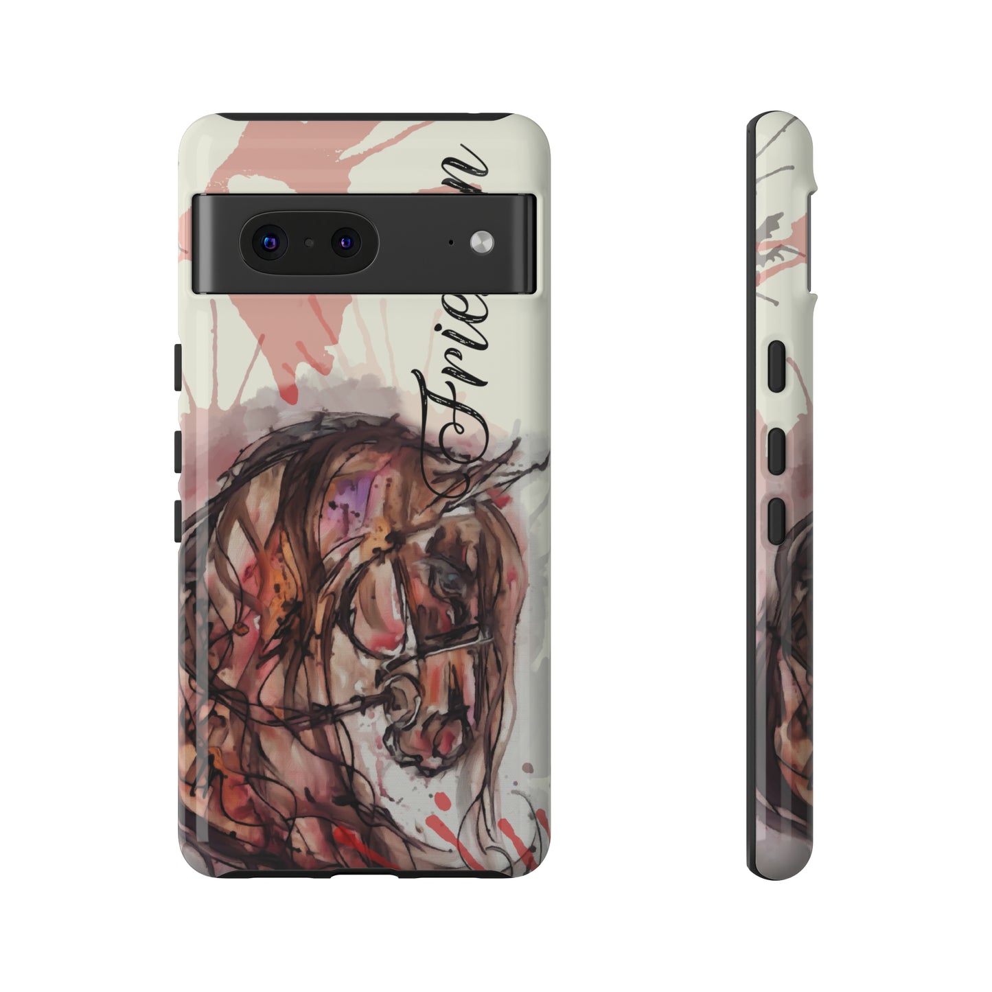 Friesian Watercolor Flower crown Horse Horse Lover Gift Study Tough Case Phone Case.