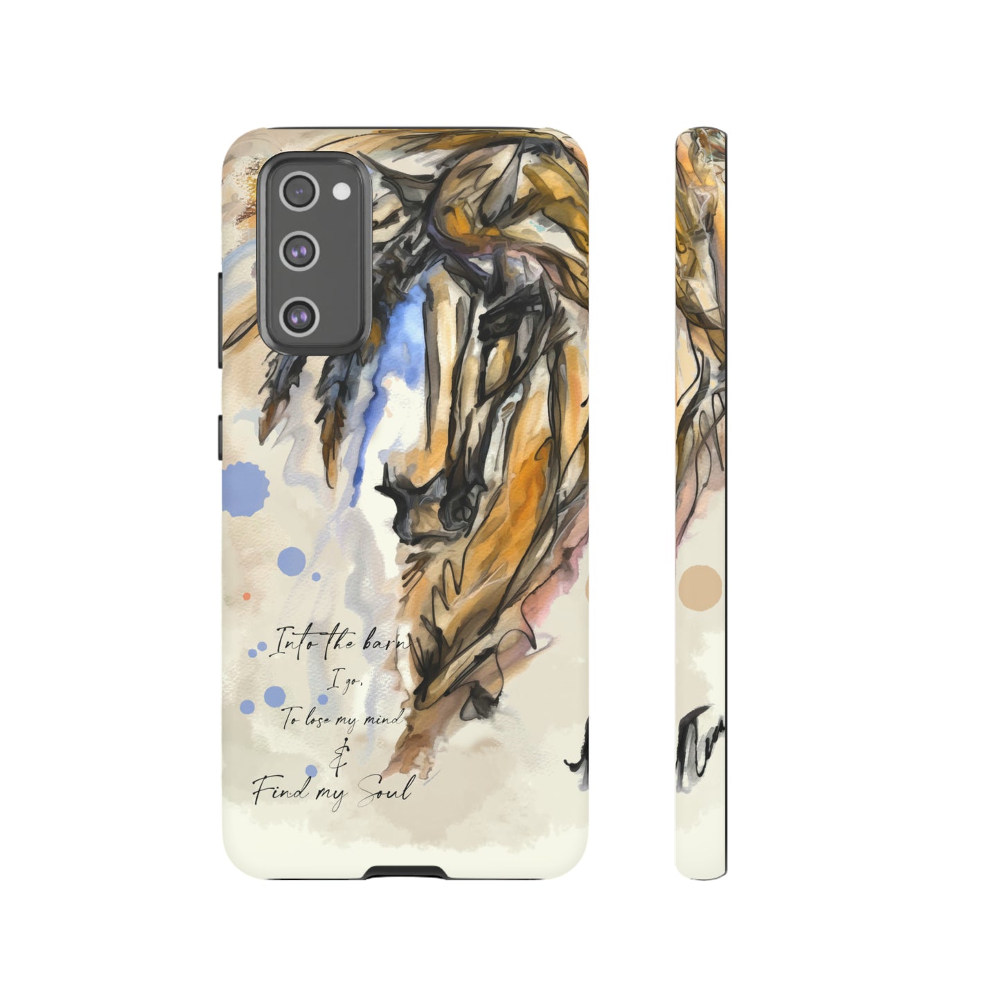Inspirational Watercolor Horse Horse Lover Gift Study Tough Case Phone Case.