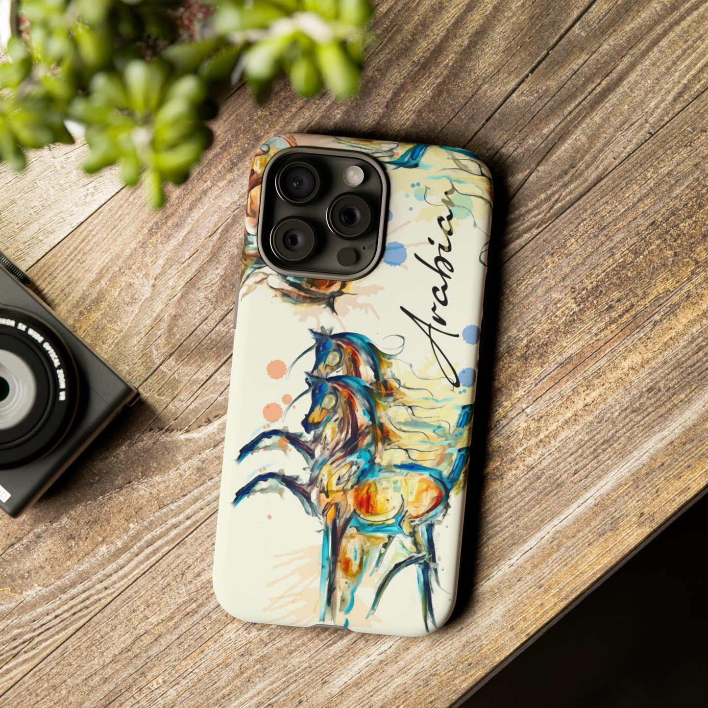 Arabian Watercolor Horse Horse Lover Gift Study Tough Case Phone Case.