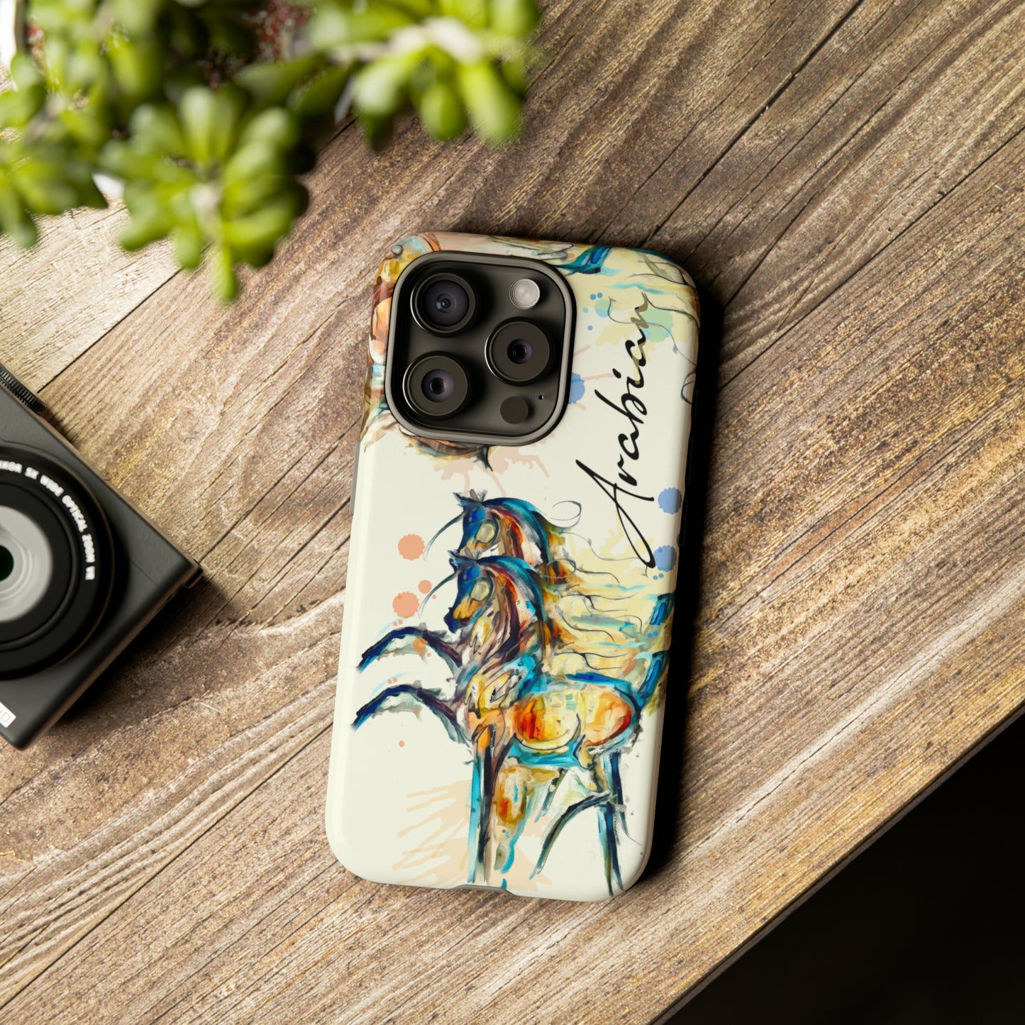 Arabian Watercolor Horse Horse Lover Gift Study Tough Case Phone Case.