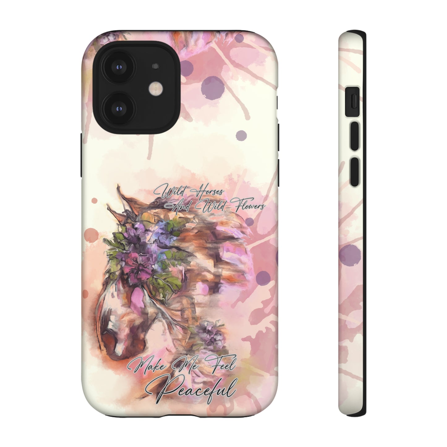 Romantic Equestrian Watercolor Horse Horse Lover Gift Study Tough Case Phone Case.