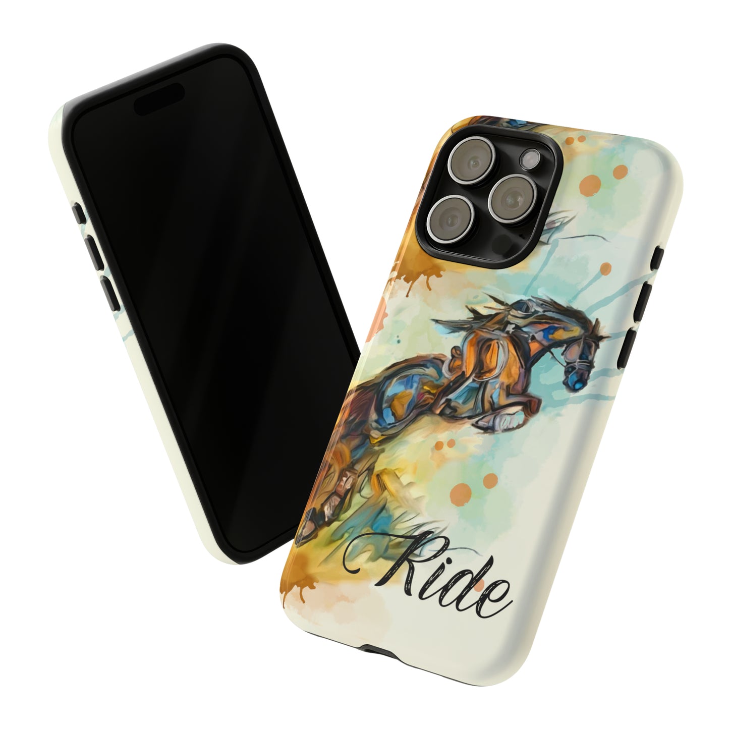 Water color Hunter Jumper Horse arena Study Tough Case Phone Case.