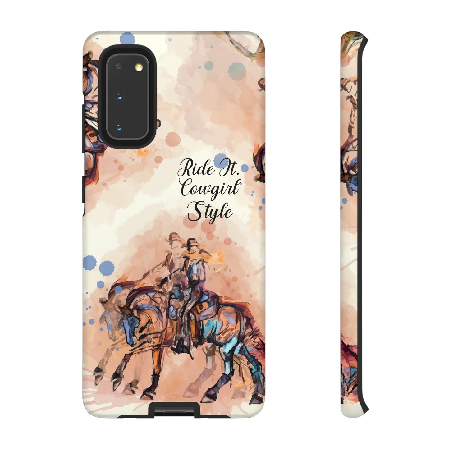 Raunchy Western Horse Watercolor Horse Horse Lover Gift Study Tough Case Phone Case.