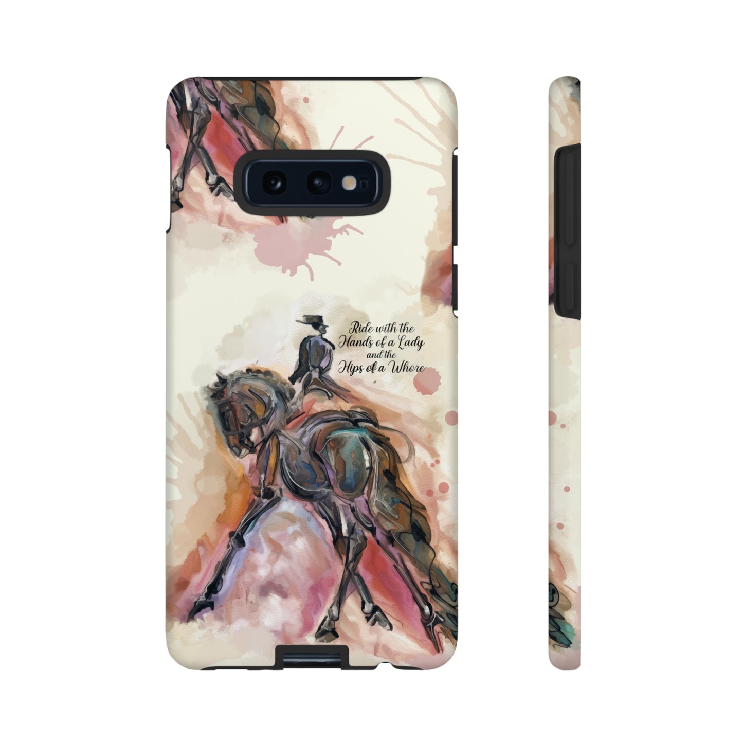 Raunchy Dressage Watercolor Horse Horse Lover Gift Study Tough Case Phone Case.