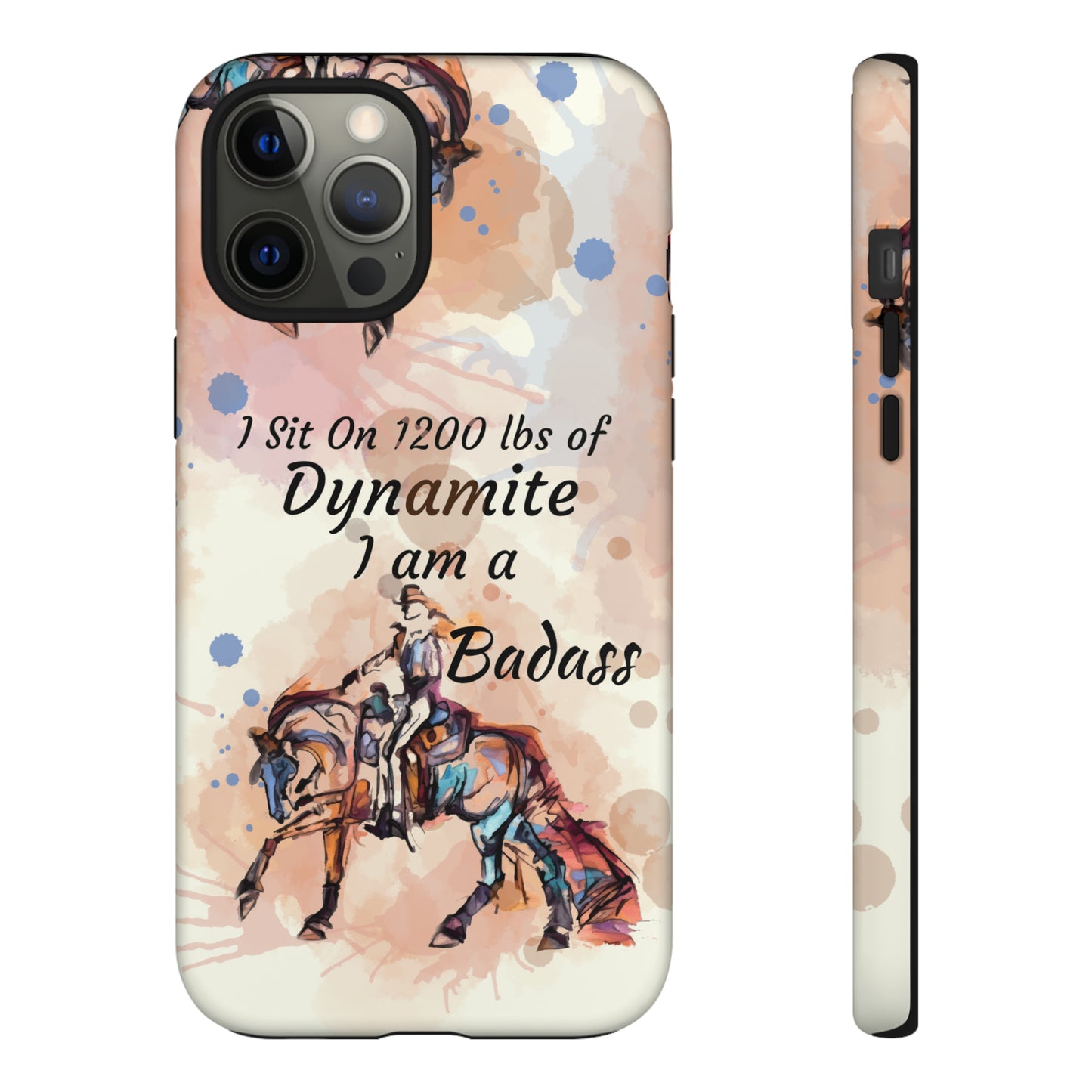 Swearing Western Watercolor Horse Horse Lover Gift Study Tough Case Phone Case.