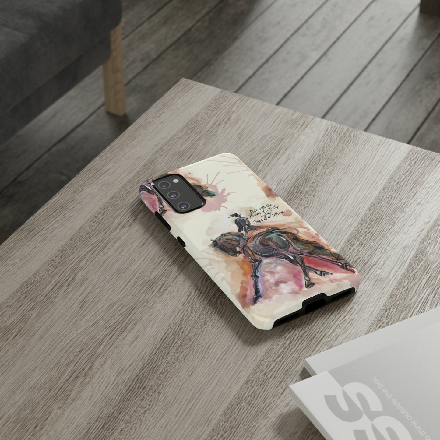 Raunchy Dressage Watercolor Horse Horse Lover Gift Study Tough Case Phone Case.