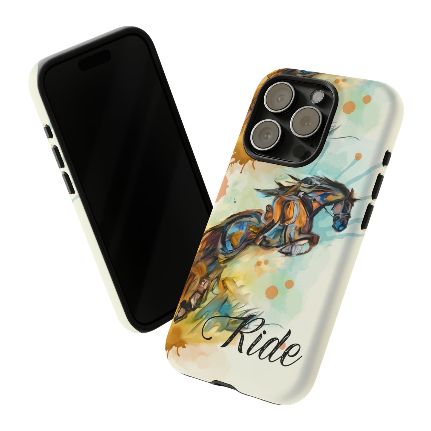 Water color Hunter Jumper Horse arena Study Tough Case Phone Case.