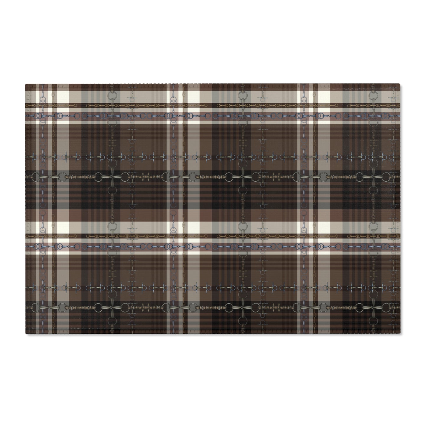 Bits and Reins Hunter Jumper Dressage Area Rug - Show Stall Mat - Tack Room Rug - Horse Lovers Gift - Practice your Test Dressage Rug