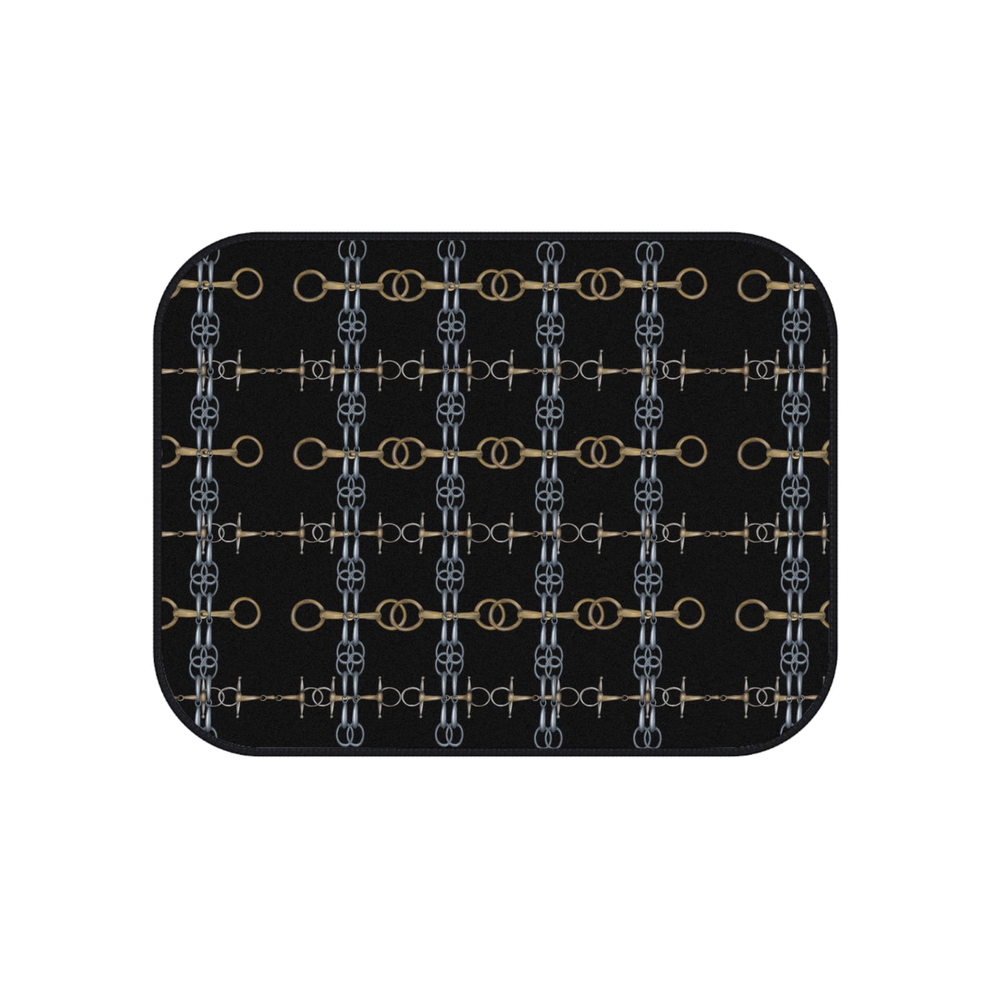 Customizable Black Bit Pattern Car Mats (Set of 4)