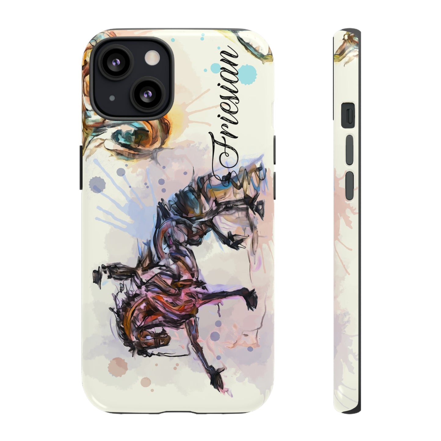 Friesian Watercolor Horse Horse Lover Gift Study Tough Case Phone Case.