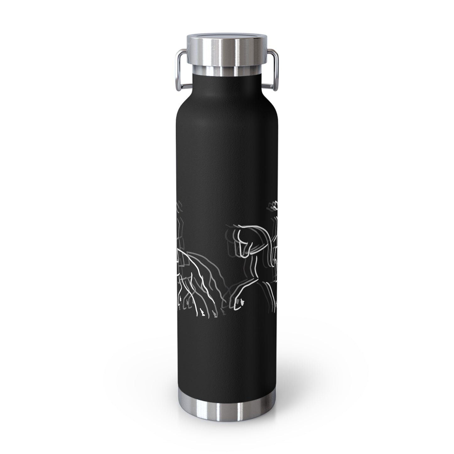 Jenny Veenstra Graphic Dressage color Copper Vacuum Insulated Bottle, 22oz