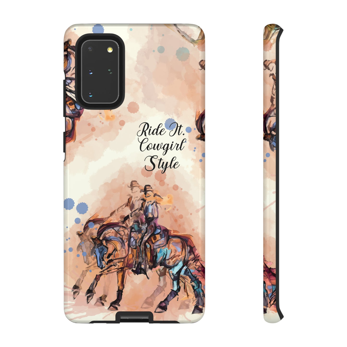 Raunchy Western Horse Watercolor Horse Horse Lover Gift Study Tough Case Phone Case.