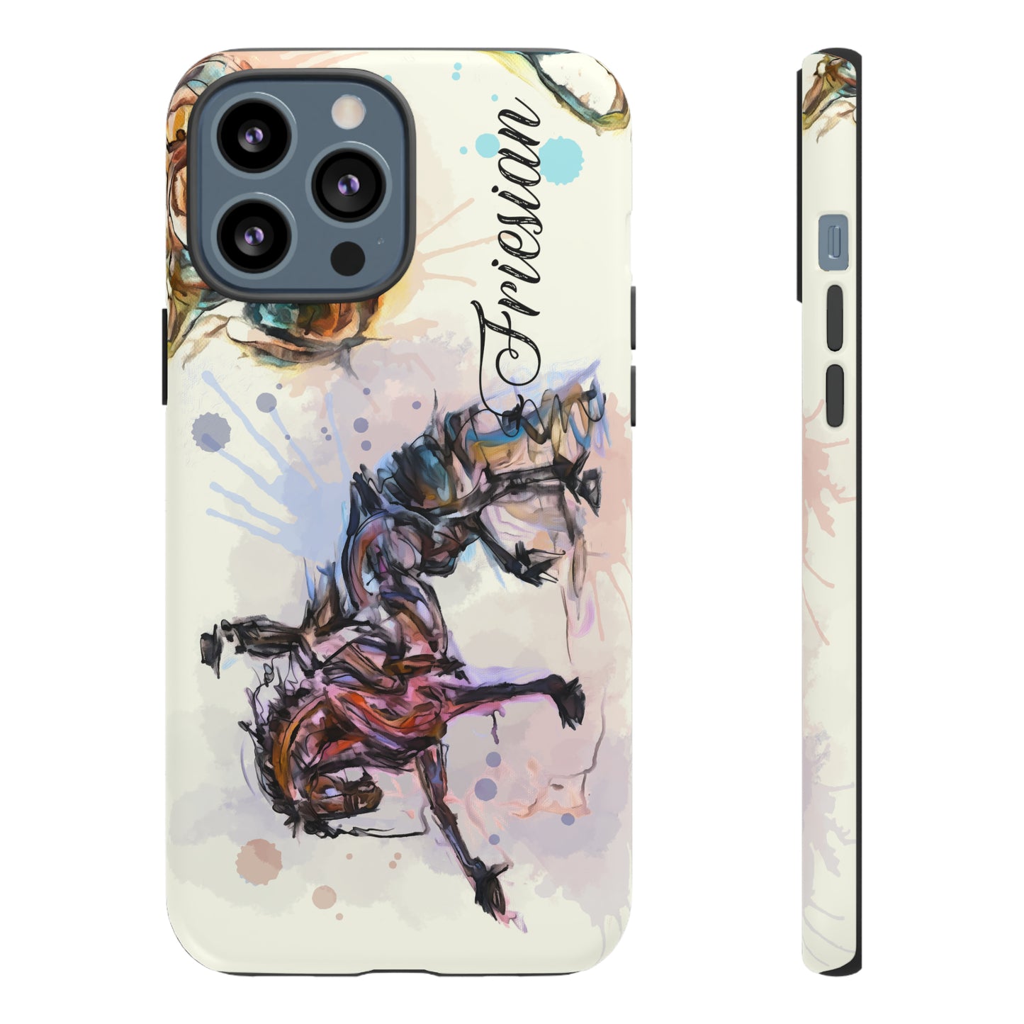 Friesian Watercolor Horse Horse Lover Gift Study Tough Case Phone Case.