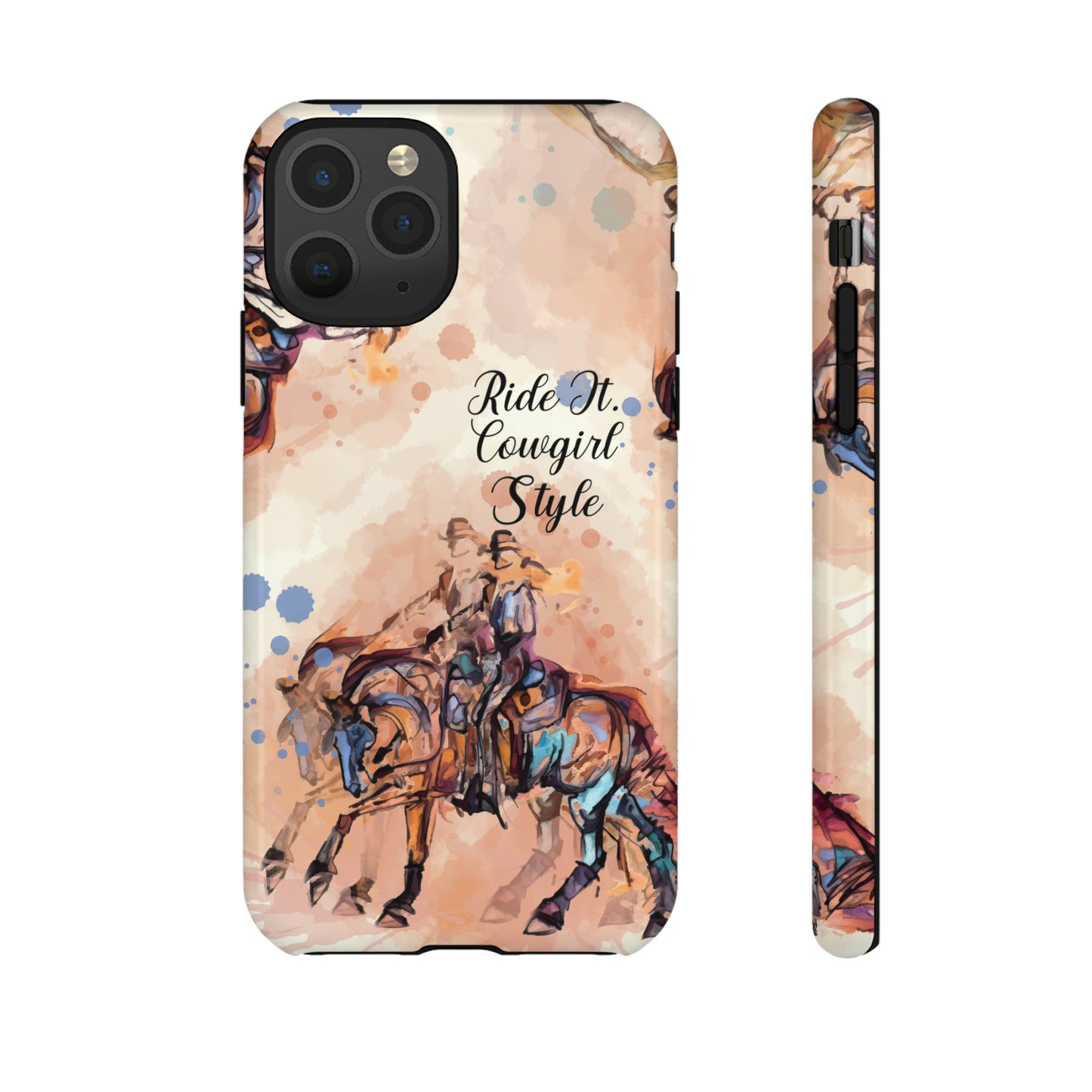 Raunchy Western Horse Watercolor Horse Horse Lover Gift Study Tough Case Phone Case.