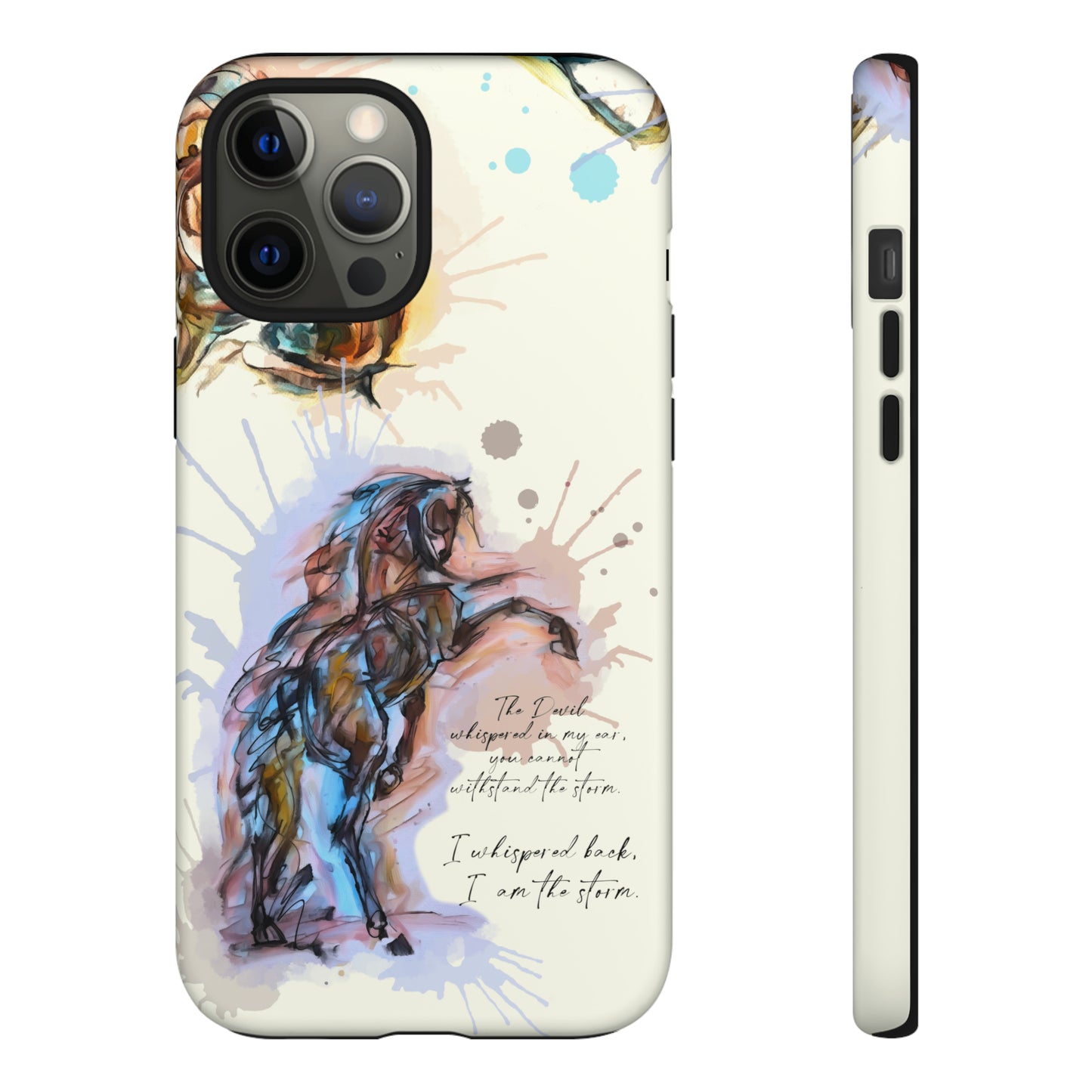 Inspirational Watercolor Horse Horse Lover Gift Study Tough Case Phone Case.