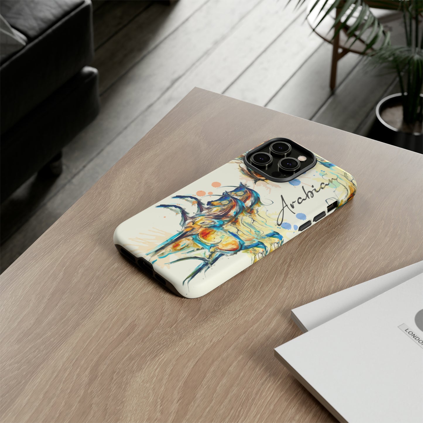 Arabian Watercolor Horse Horse Lover Gift Study Tough Case Phone Case.