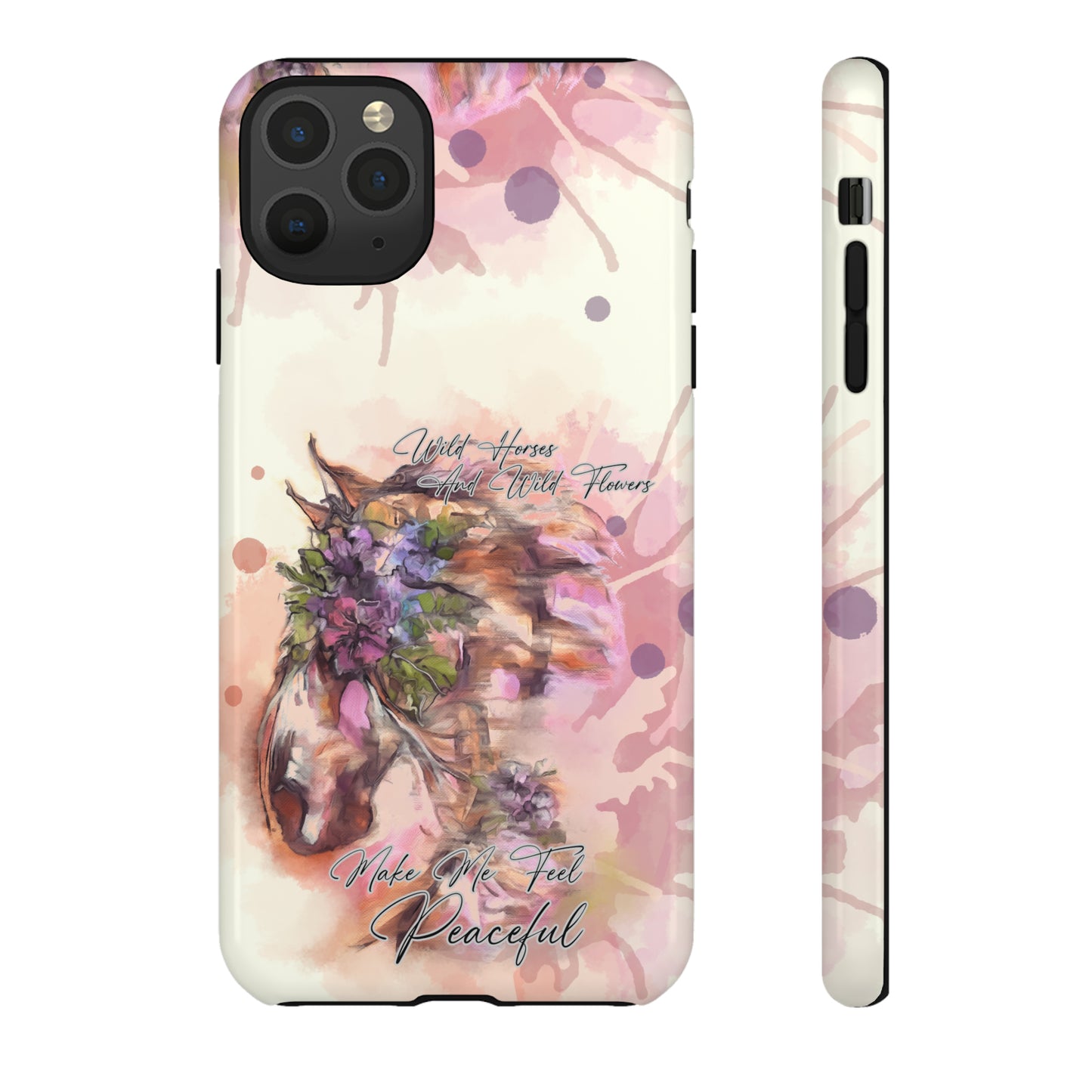 Romantic Equestrian Watercolor Horse Horse Lover Gift Study Tough Case Phone Case.