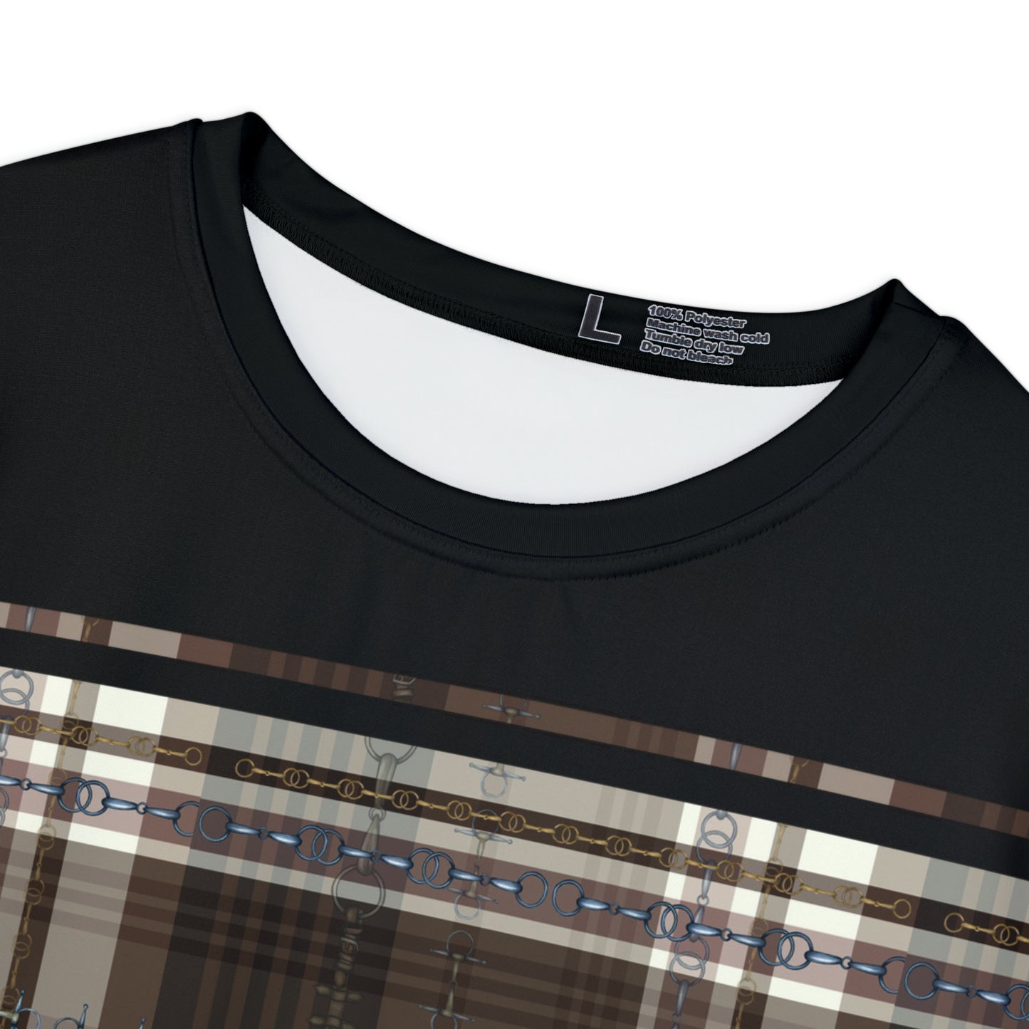 Sporty Dressage Art Dressage Text Women's Short Sleeve Shirt (AOP)