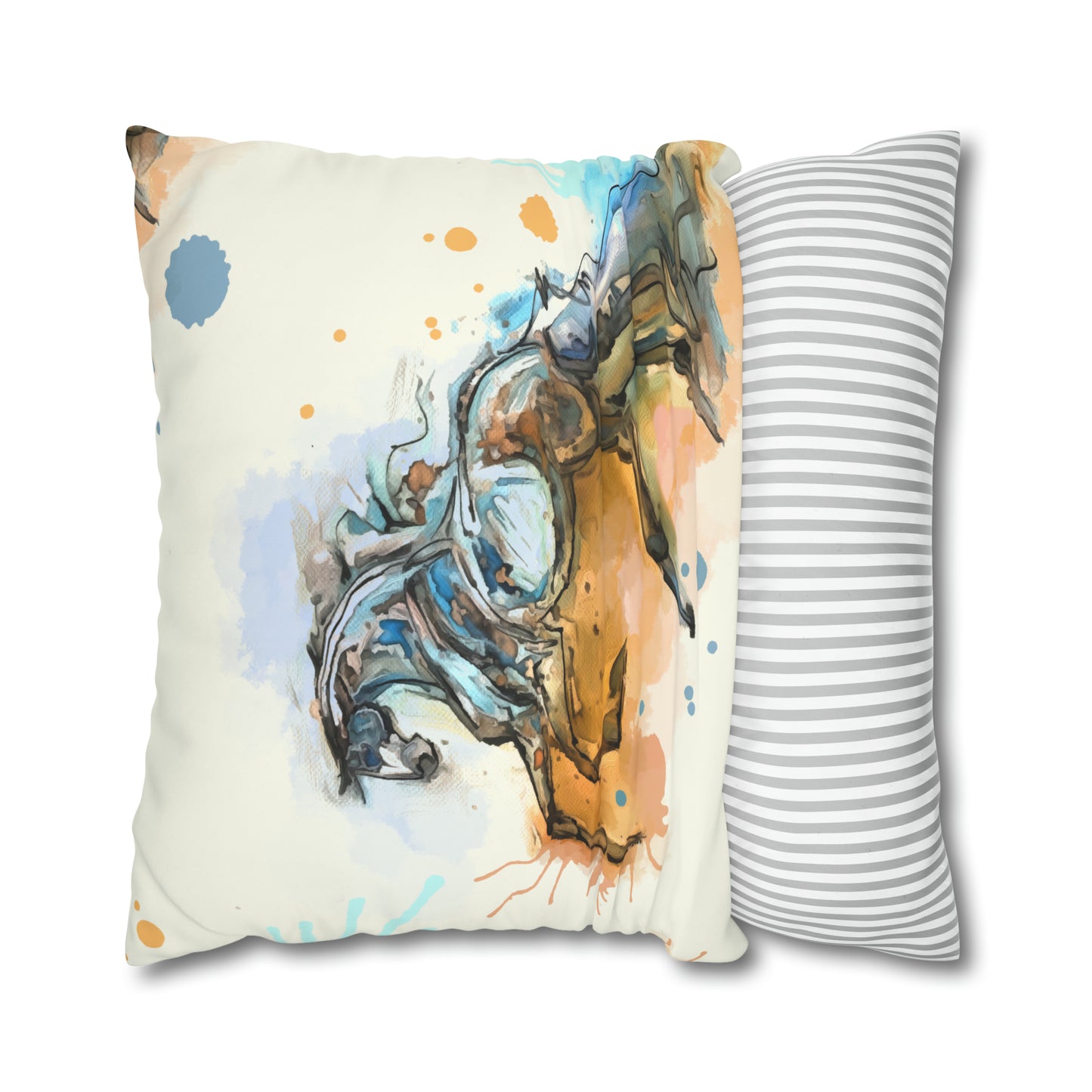 A Romantic Double sided equestrian bit pattern Polyester PILLOW CASE Pillow Cover 24x24