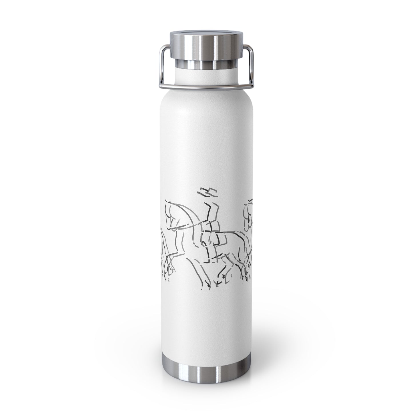Jenny Veenstra Graphic Dressage color Copper Vacuum Insulated Bottle, 22oz
