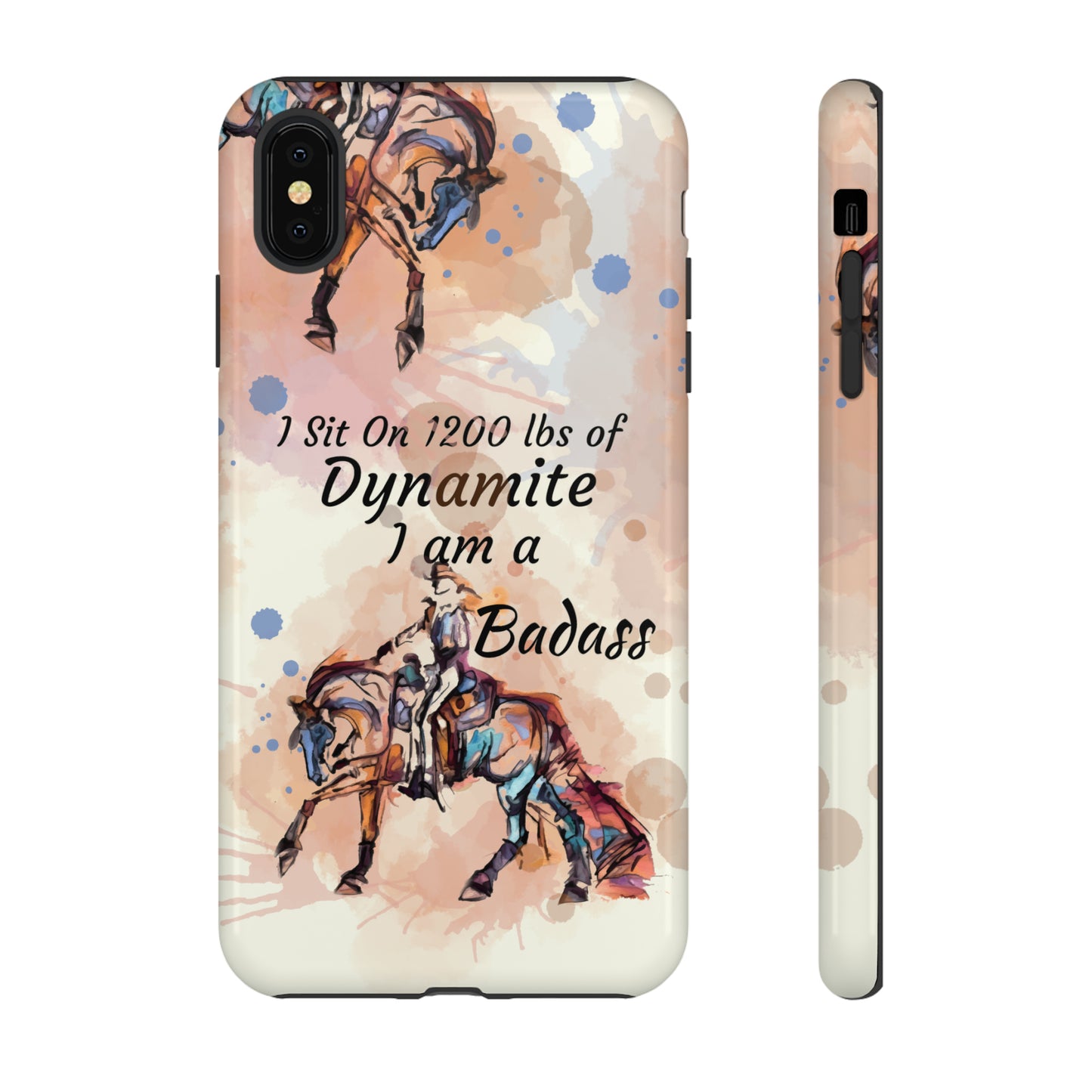 Swearing Western Watercolor Horse Horse Lover Gift Study Tough Case Phone Case.