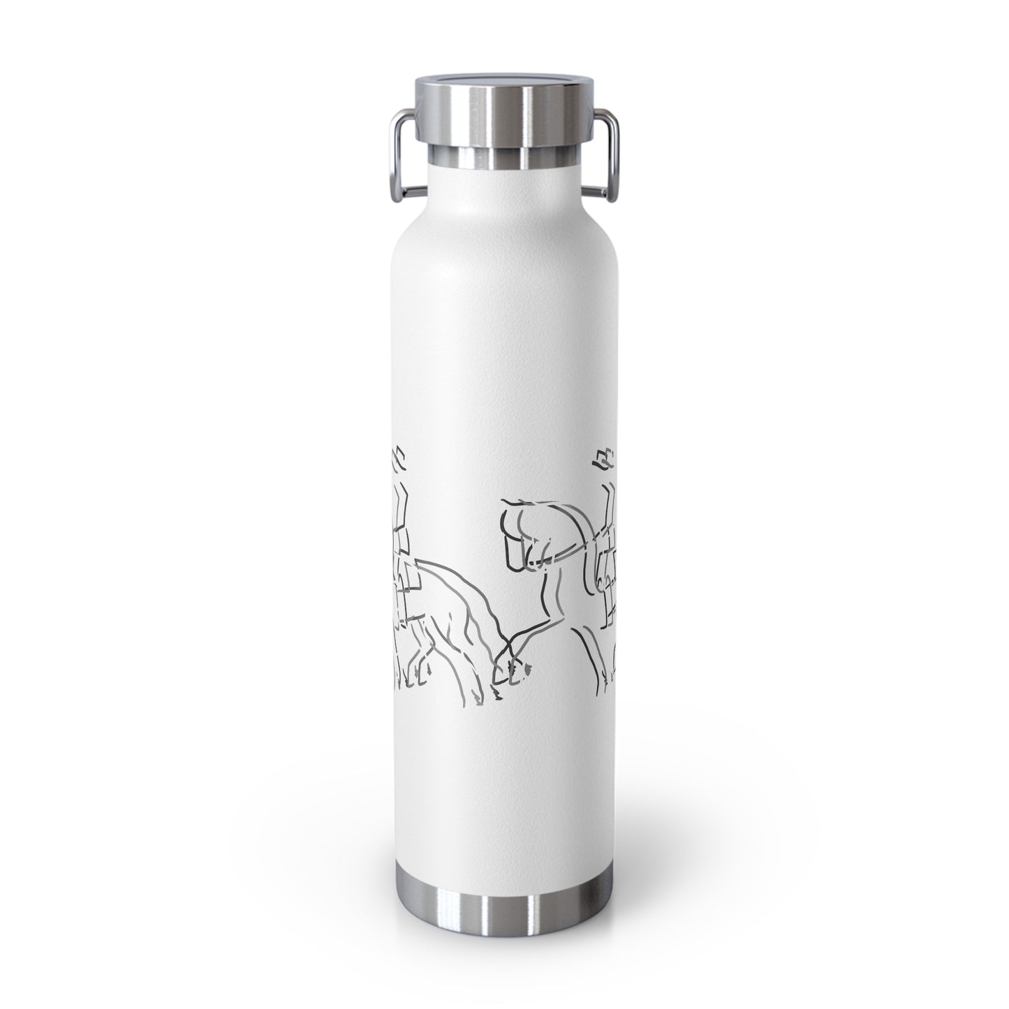 Jenny Veenstra Graphic Dressage color Copper Vacuum Insulated Bottle, 22oz