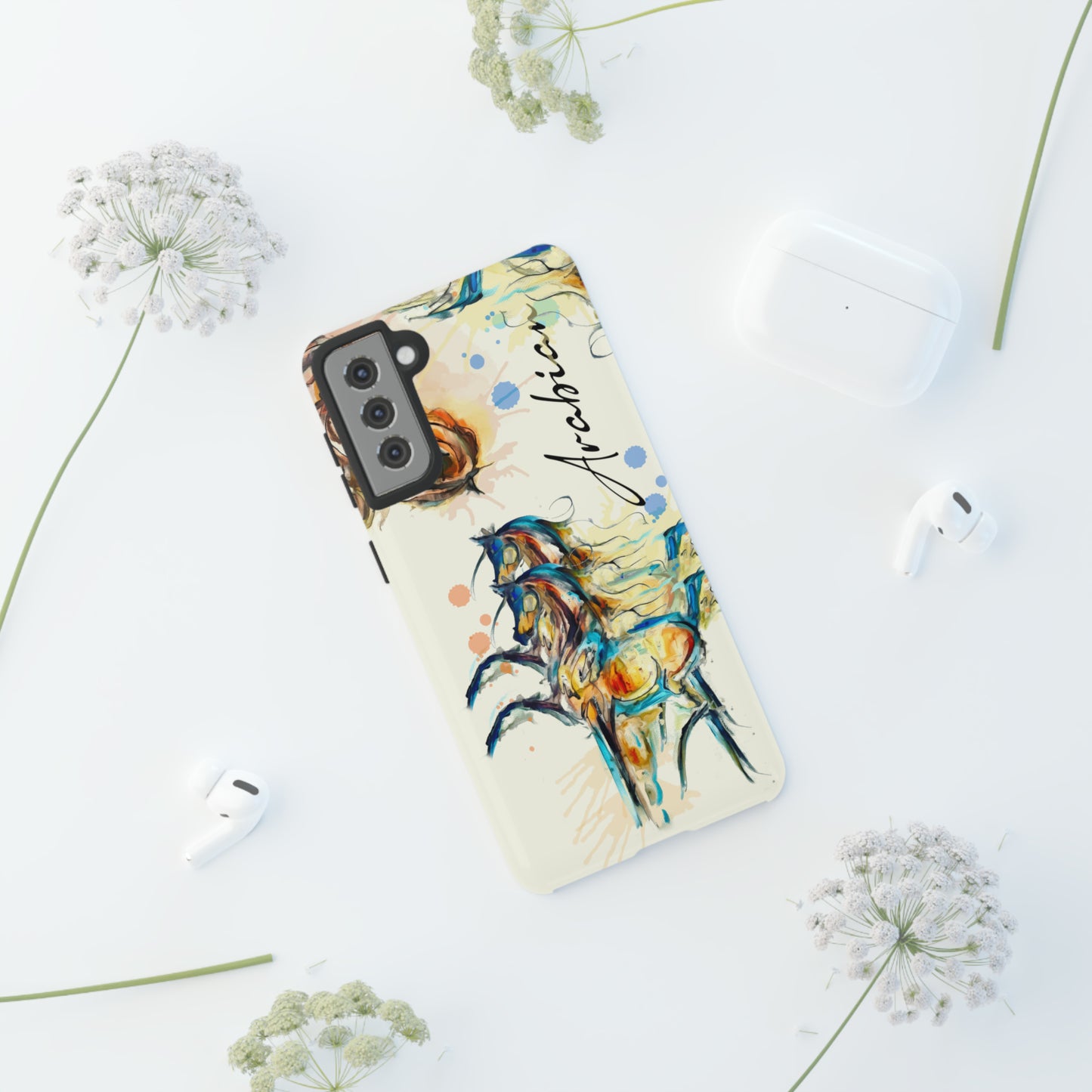 Arabian Watercolor Horse Horse Lover Gift Study Tough Case Phone Case.