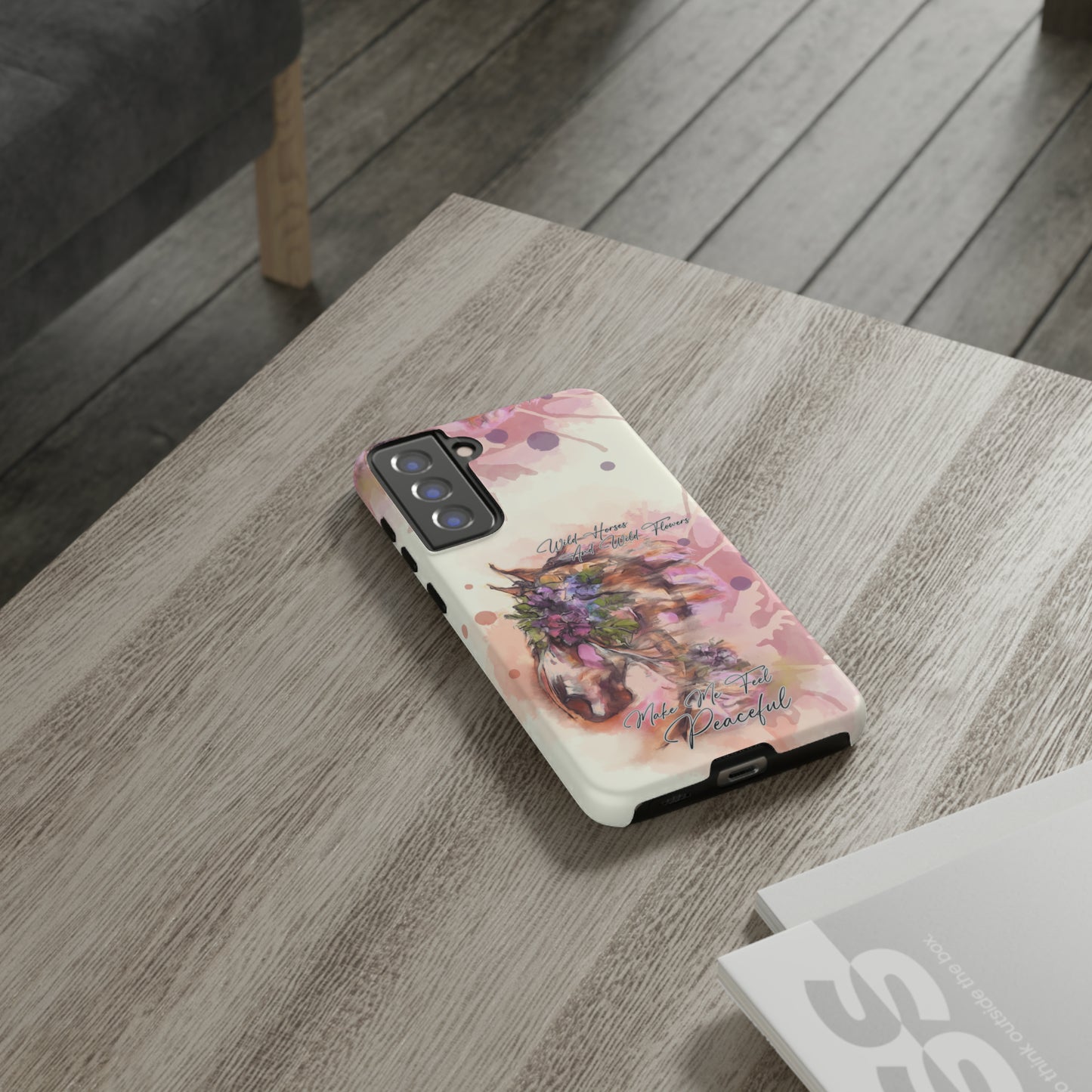 Romantic Equestrian Watercolor Horse Horse Lover Gift Study Tough Case Phone Case.