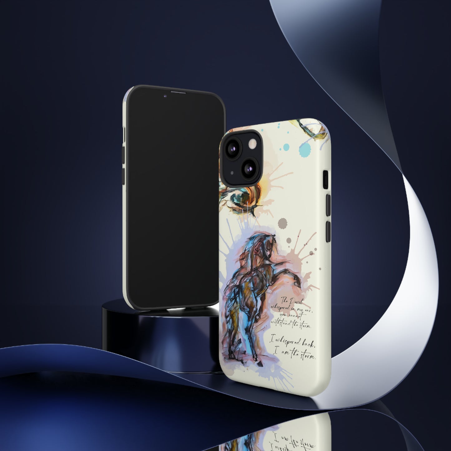 Inspirational Watercolor Horse Horse Lover Gift Study Tough Case Phone Case.