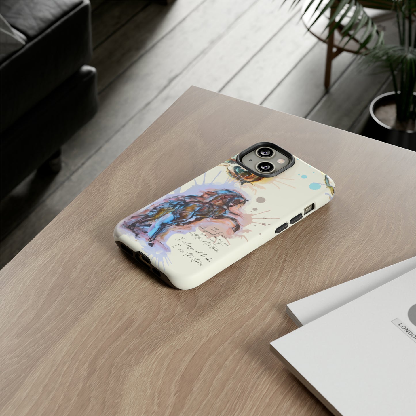 Inspirational Watercolor Horse Horse Lover Gift Study Tough Case Phone Case.