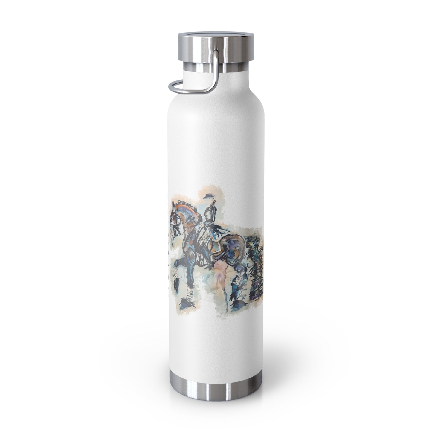 Friesian Piaffe Dressage Copper Vacuum Insulated Bottle, 22oz