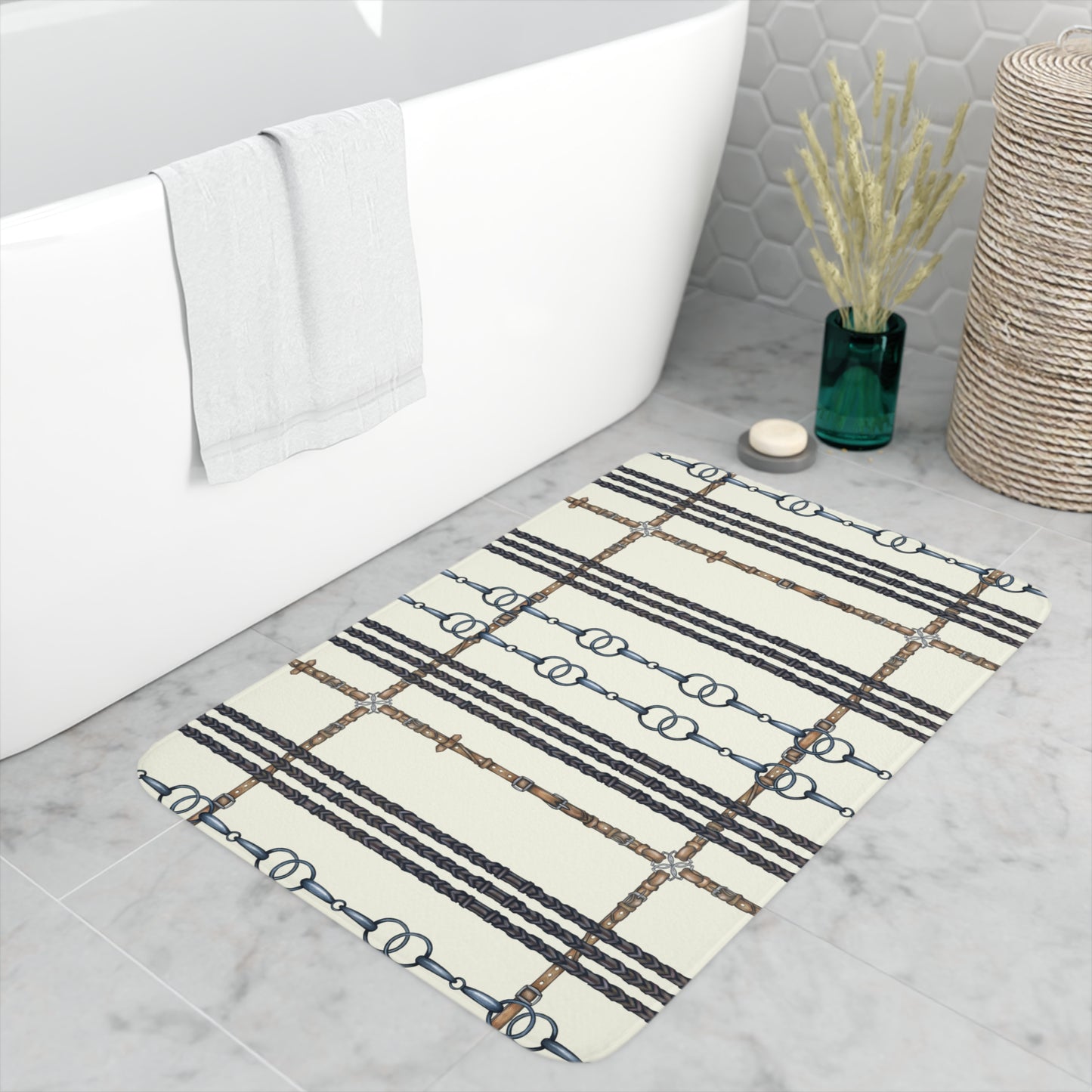 Snaffle Bit Memory Foam Bath Mat