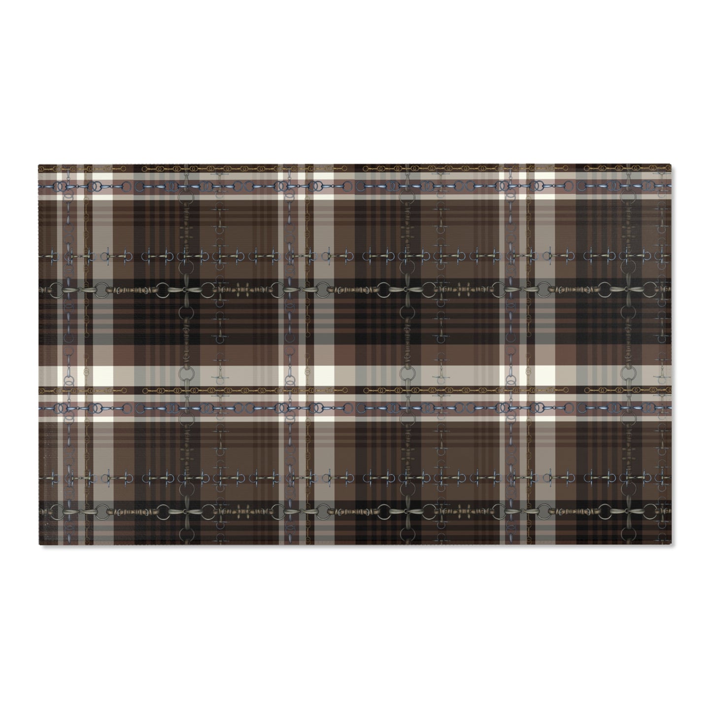 Bits and Reins Hunter Jumper Dressage Area Rug - Show Stall Mat - Tack Room Rug - Horse Lovers Gift - Practice your Test Dressage Rug