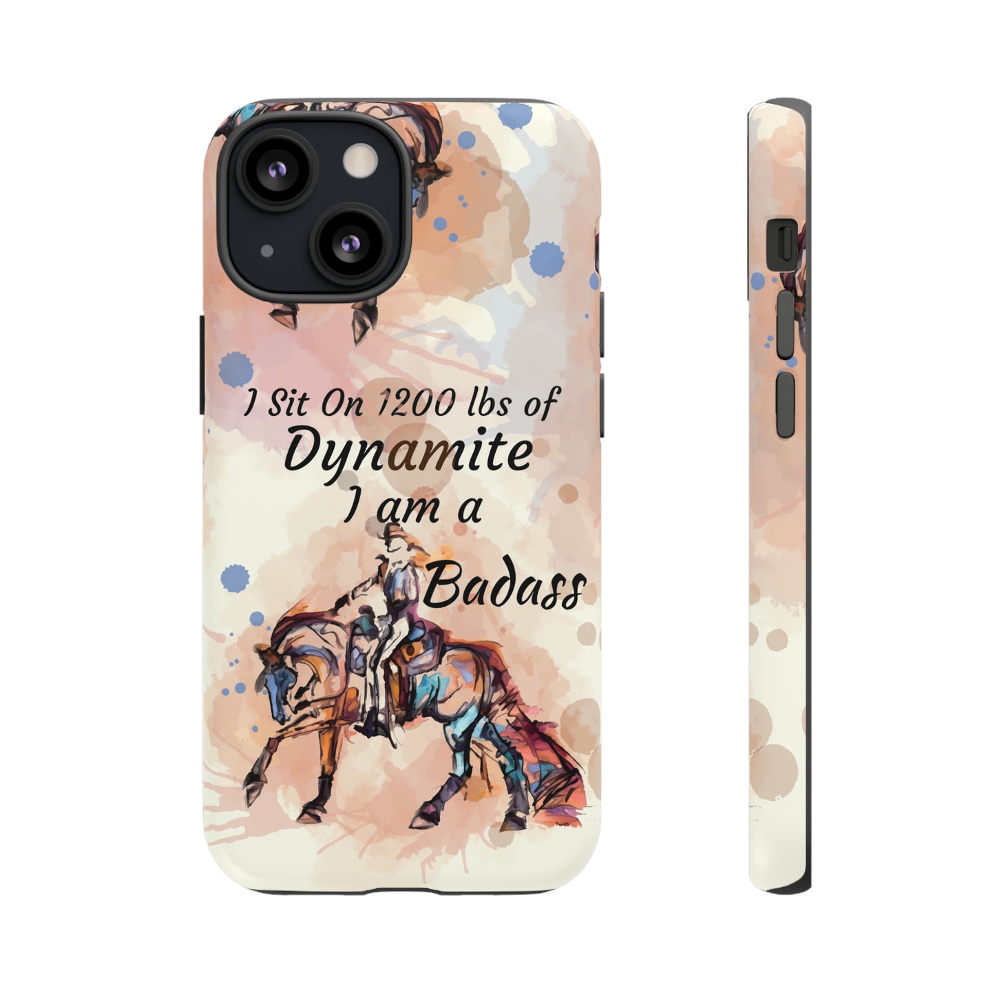 Swearing Western Watercolor Horse Horse Lover Gift Study Tough Case Phone Case.