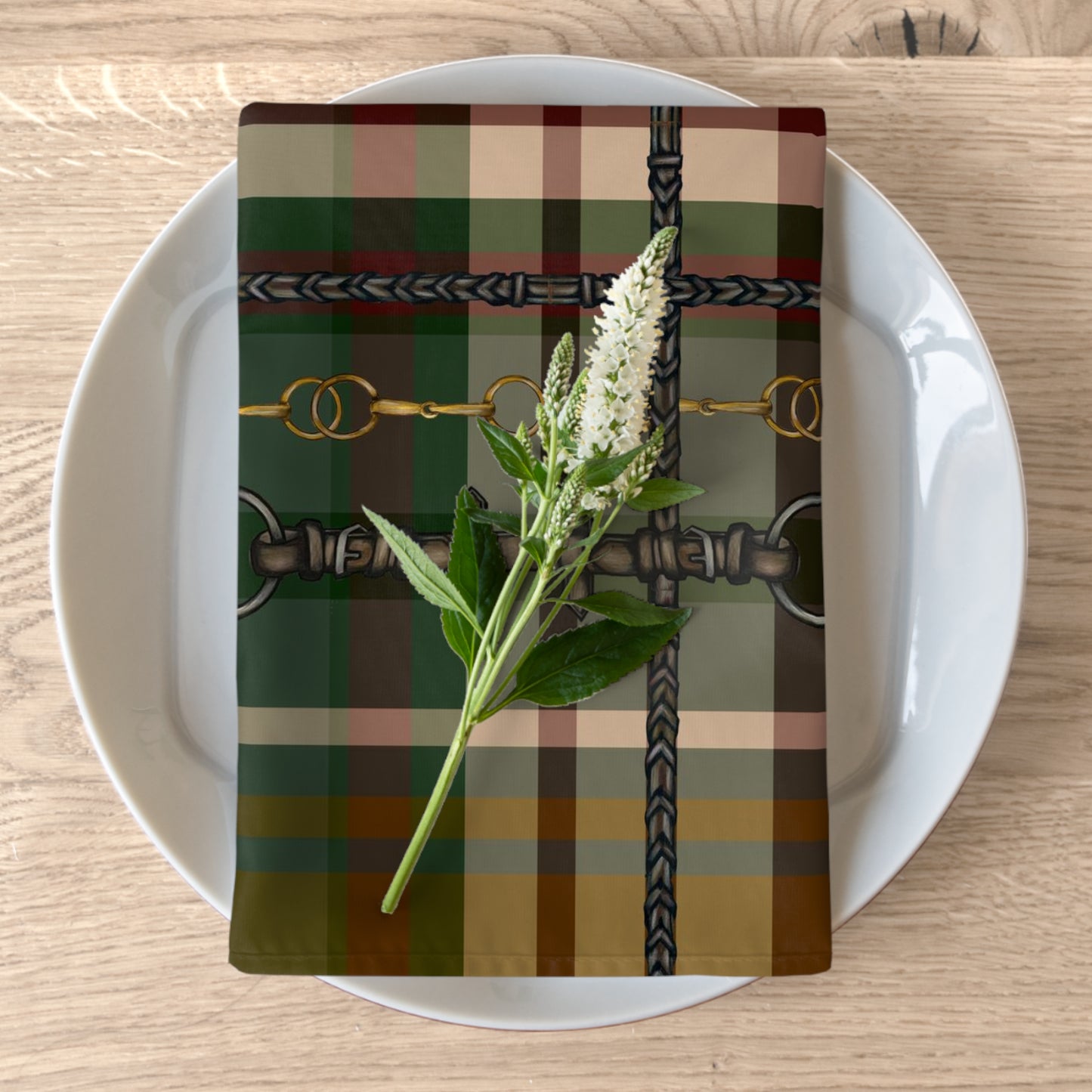 horseshoe Cream Napkins (Set of 4)